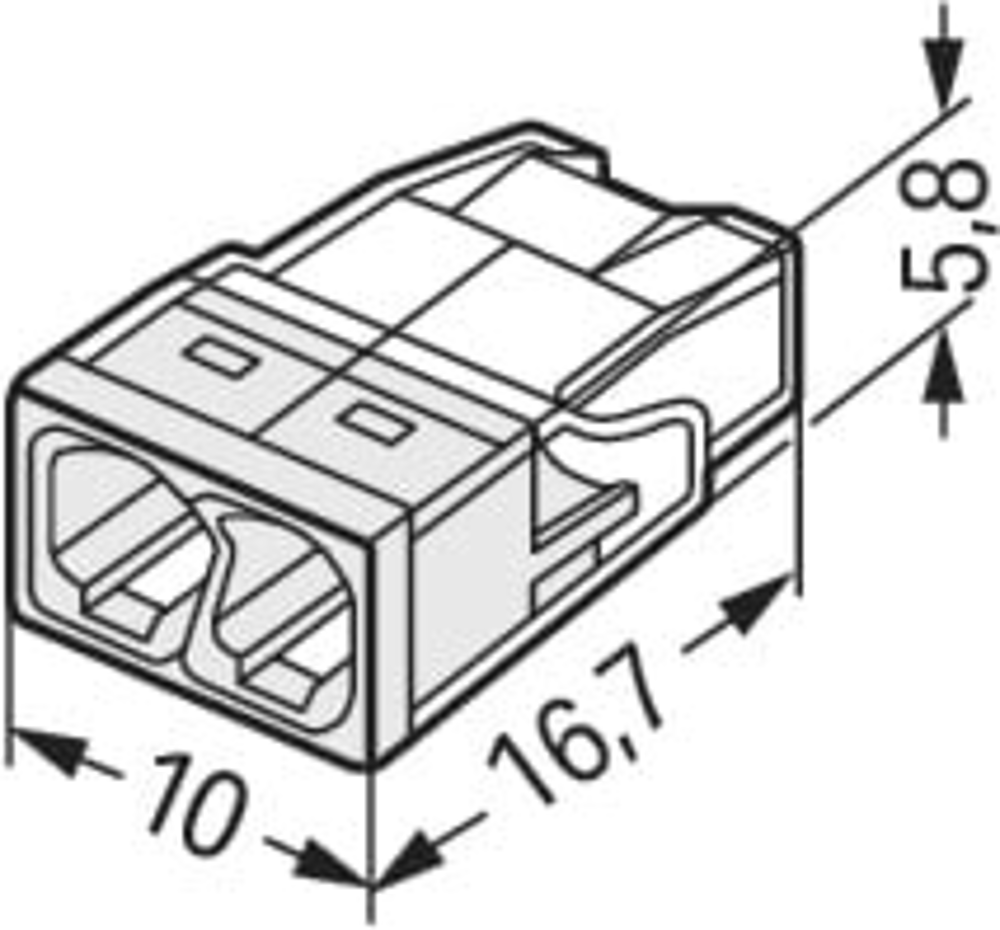 Borne WAGO 2273 - 2 x 0,5 à 2,